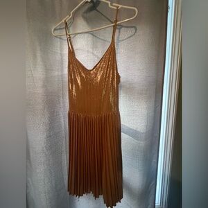 Hollister Shimmering Gold Maxi Dress